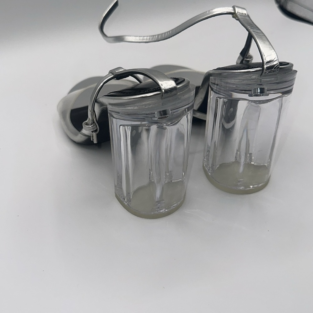 Zara Silver Women's Heeled Sandals - Picture 4 of 4